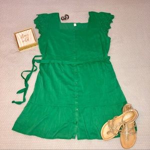 NWT Old Navy green cotton dress